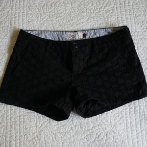 SO Black Eyelet Shorts